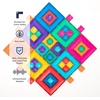 image:imageCONNETIX Magnetic Tiles Bright Portal Pack 48 Pieces