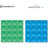 image:imageCONNETIX Magnetic Tiles Rainbow Blue amp Green Base Plate Pack 2 Pieces