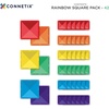 image:imageCONNETIX Magnetic Tiles Rainbow Square Pack 42 Pieces