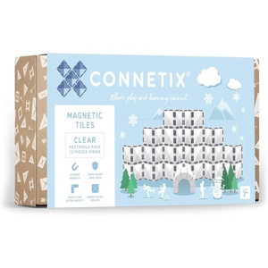 image:imageCONNETIX Magnetic Tiles Clear Rectangle Pack 12 Pieces