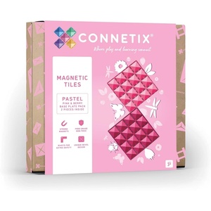 image:imageCONNETIX Magnetic Tiles Pastel Pink amp Berry Base Plate Pack 2 Pieces