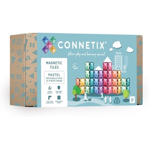 image:imageCONNETIX Magnetic Tiles Pastel Rectangle Pack 24 Pieces