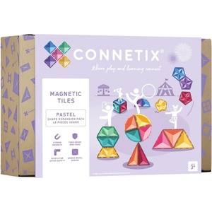 image:imageCONNETIX Magnetic Tiles Pastel Shape Expansion Pack 48 Pieces