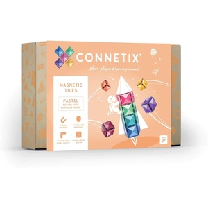 image:imageCONNETIX Magnetic Tiles Pastel Square Pack 40 Pieces