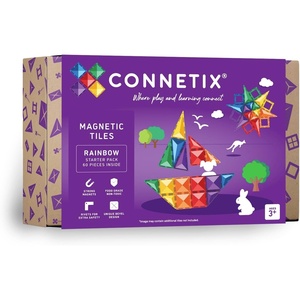 image:imageCONNETIX Magnetic Tiles Rainbow Starter Pack 60 Pieces