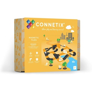 image:imageCONNETIX Magnetic Tiles Roads Ramps amp Intersections Pack 16 Pieces