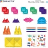 image:imageCONNETIX Magnetic Tiles Travel Mini Pack 32 Pieces  Pack play and create anywhere with mini magnetic tiles reusable stickers and a buildready travel tin For ages 3
