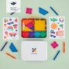image:imageCONNETIX Magnetic Tiles Travel Mini Pack 32 Pieces  Pack play and create anywhere with mini magnetic tiles reusable stickers and a buildready travel tin For ages 3